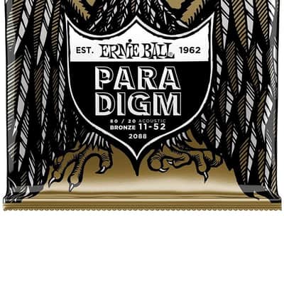 Ernie Ball Paradigm Light 80/20 Bronze Acoustic Guitar Strings, .011-.052 image 3
