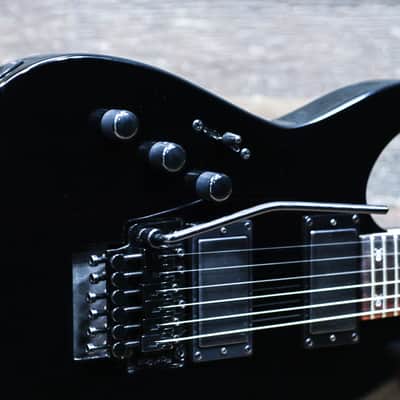 ESP LTD KH-202 LH Kirk Hammett Signature Skull-and-Bones Inlays Black Electric Guitar image 7