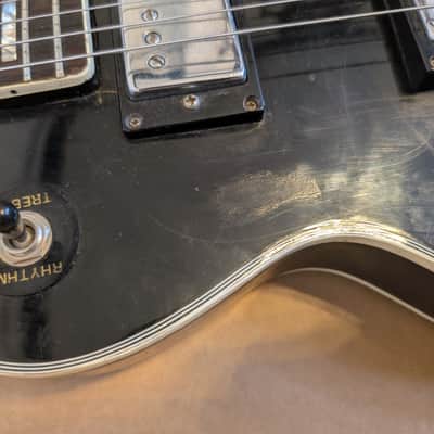 1970/80s Hondo II Single Cut LP Electric Guitar Black image 6