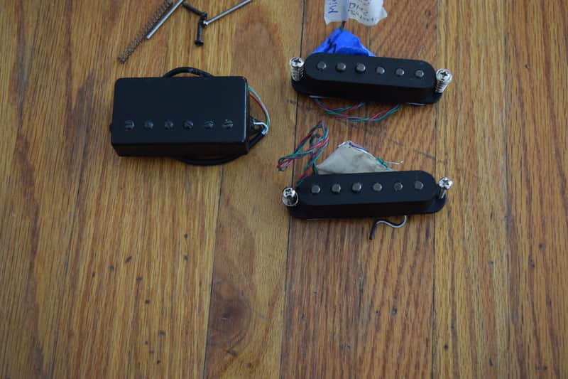 Dimarzio pickup set HSS ,   Dimarzio transition bridge ,  Dimarzio Injector middle and neck image 1