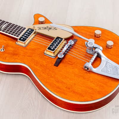 2020 Gretsch USA Custom Shop Stephen Stern Masterbuilt G6121CS Chet Atkins Western Orange Relic w/ Cowboy Case, CoA, Tags image 9