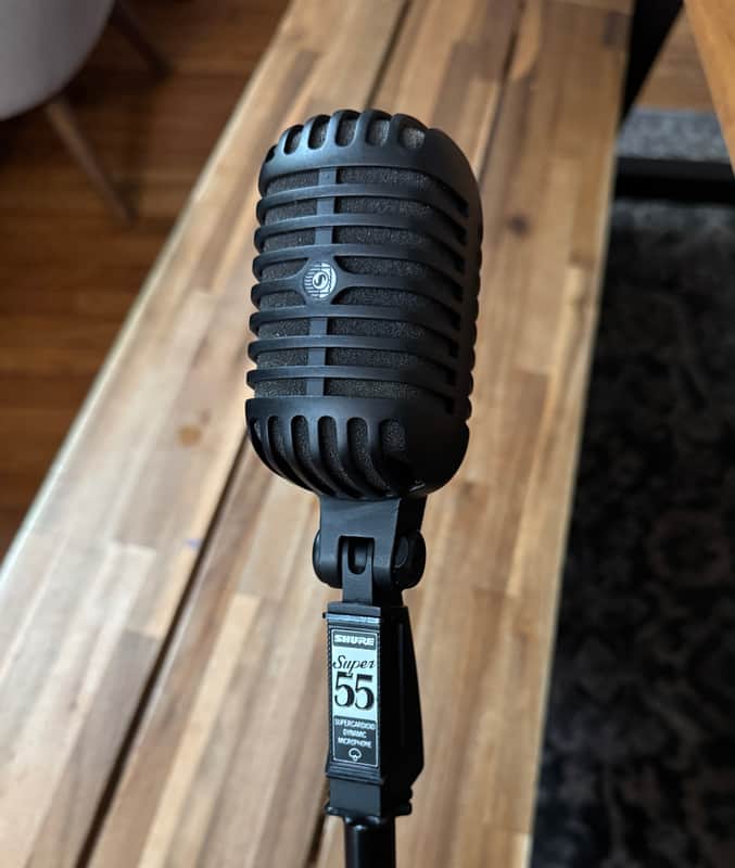 Shure Limited Edition Super 55-BLK Pitch Black Deluxe "Elvis" Mic 2017 - Matte Black image 1