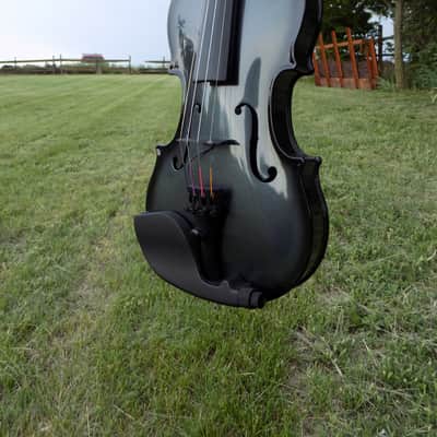 Glasser AEX Carbon Composite Acoustic Electric 4-String Violin 4/4 size 2020s Gun Metal image 12