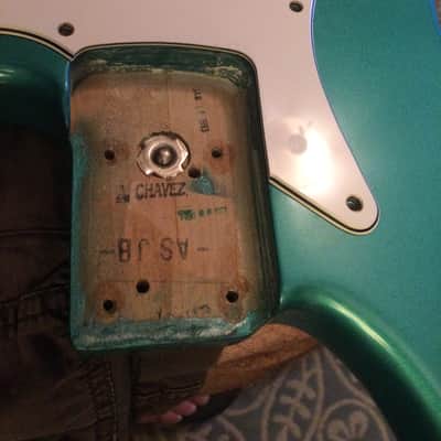 1993 Fender American Standard Longhorn Jazz Bass Metallic Caribbean Mist  With AVRI Hard Case! RARE image 23