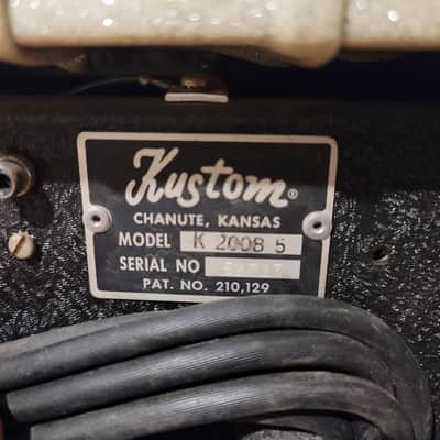 Vintage Kustom K200B-5 4-Channel 100W Amp Head White Sparkle Tuck & Roll 1970s– Tested w/Video image 9