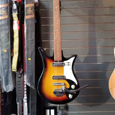 Teisco Del Rey K-ET-200 1960's Sunburst Vintage Electric Guitar w/ Gig Bag image 1