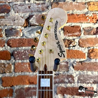 Douglas Designs / Squier S-Style "Bob Ross / Precious Moments" Partscaster Electric Guitar (2010s - White) image 3