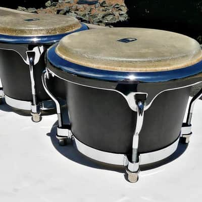 Toca Custom Deluxe Wood Bongo Set 7" and 8 .5" - Matte Grey Finish - PV MUSIC Drum Shop Inspected Tuned and Tested - Play / Sound Great - Excellent (Near Mint) Cosmetic Condition image 3