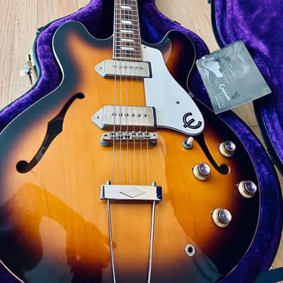 Epiphone Elitist Casino, w/Case, Near Mint, 2008 - Vintage Sunburst image 1