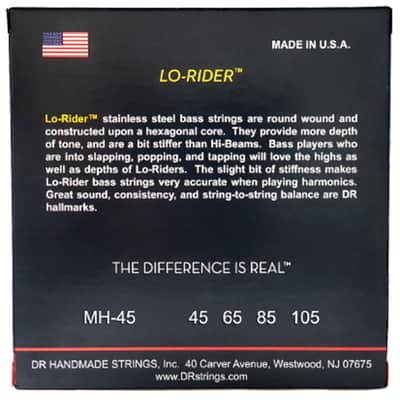 Lo Rider Stainless Steel Bass Strings Medium 45-105 DR Strings Bild 3