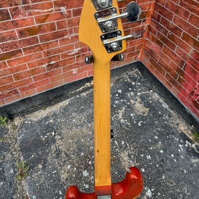 Fender Precision Bass 1979-81 - rare player grade Moroccan Red International Color on a budget. image 9