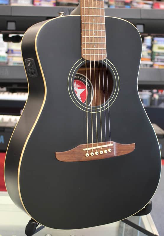 Fender Joe Strummer Campfire Acoustic Electric Guitar Black image 1