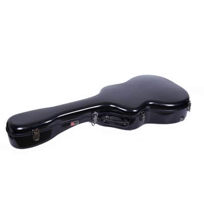 Crossrock Grand Auditorium Guitar Flight Case , Waterproof Deluxe Fiberglass Hard Shell, Black image 3
