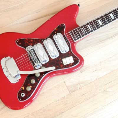 1967 Silvertone by Harmony 1488 Silhouette Vintage Guitar DeArmond Gold Foils image 1