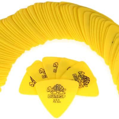 Dunlop 431R073 Tortex Triangle Guitar Picks - .73mm Yellow (72-pack) image 1