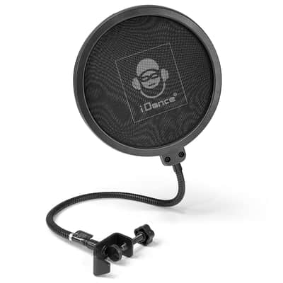 iDance Professional Microphone Pop Filter Shield, Wind Pop Screen with Flexible 360 Degree Gooseneck Clip Stabilizing Arm for Vocal Recording and Live Broadcasting image 1