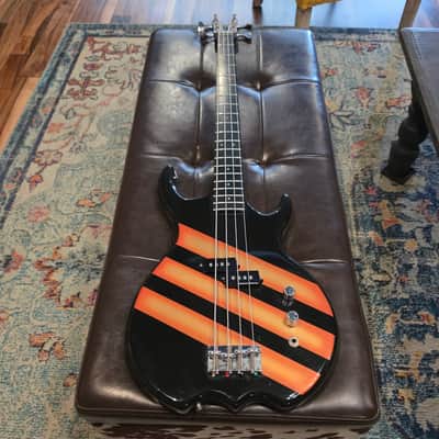 1983 Kramer Stagemaster Bass - Aluminum Neck - Black with Graphics - w/OHSC image 6