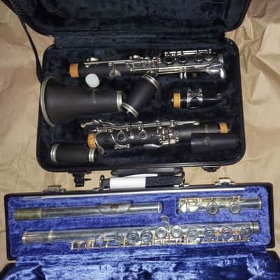 BOTH: Mark Clarinet AND Mark Flute, USA, with cases, Very Good Condition image 1