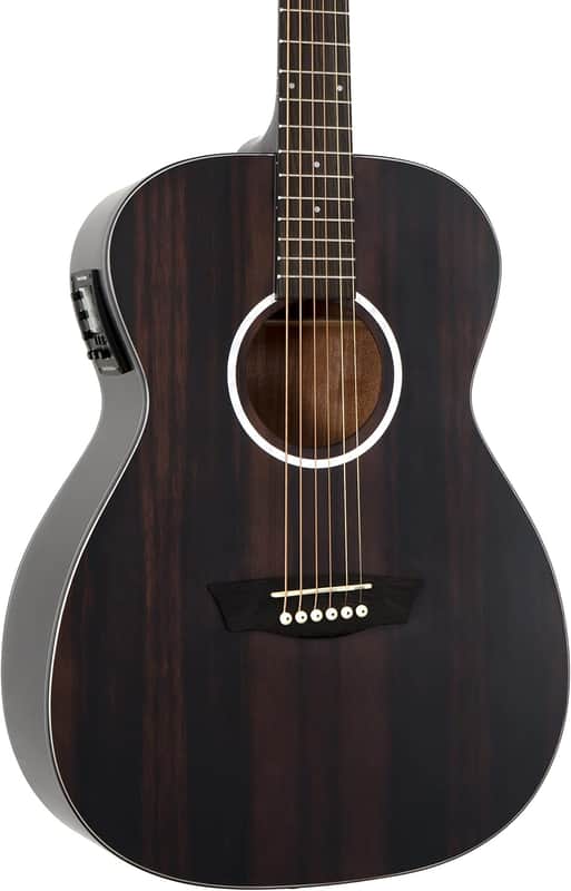 Washburn DFEFE Deep Forest Folk Shape Ebony Top Wood Mahogany Neck 6-String Acoustic-Electric Guitar image 1
