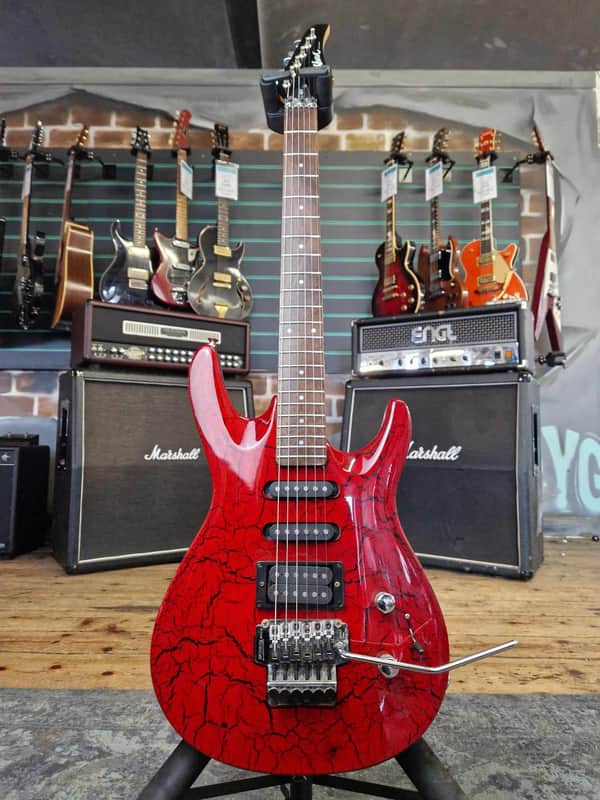 Washburn エレキギター (CHICAGO SERIES) ※改造有り Washburn KC-40V Chicago Series Red Crackle 90's Electric Guitar