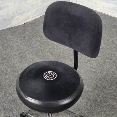 Used Roc-N-Soc Spindle Drum Throne Round Seat Black w/ Back Rest - Good imagen 2