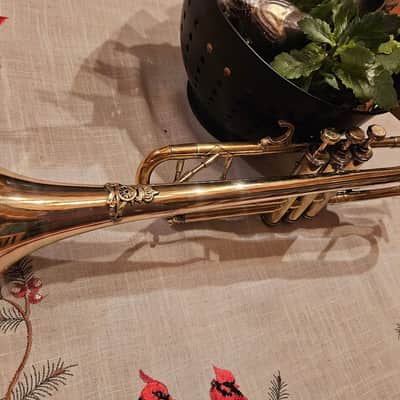 Bb trumpet with emblem of British Royal Artillery image 3