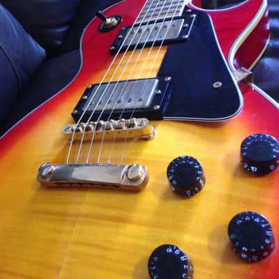 Epiphone Les Paul Custom Electric Guitar Cherry Sunburst image 3