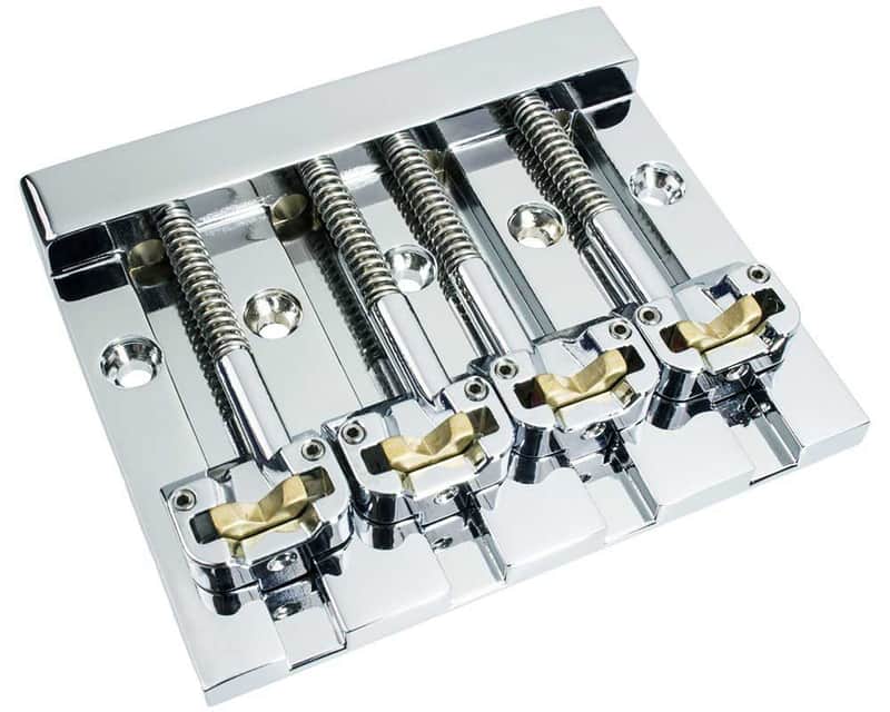 Hipshot 5K400N KickAss Bass Bridge 4-String 5-Hole Retrofits Badass Bass, NICKEL image 1