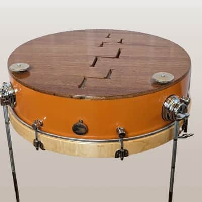 American Percussion's 20"  slit marimba snare drum 2026 - orange - will ship image 2