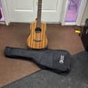 LUNA High Tide baritone Zebra electric UKULELE new UKE w/ GIG BAG Zebrawood