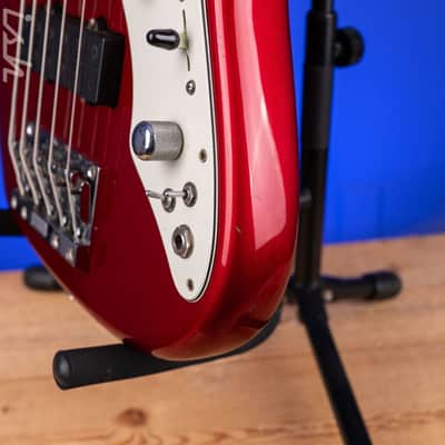 1997 Fender Roscoe Beck V Bass Candy Apple Red image 10