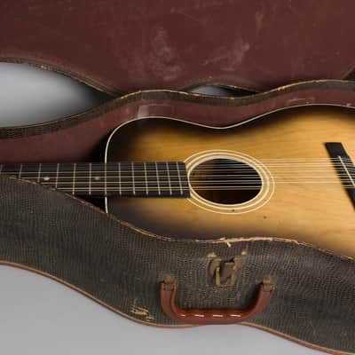 Stella H-922 12 String Flat Top Acoustic Guitar, made by Harmony (1961), ser. #2789H922, original brown chipboard case. image 13