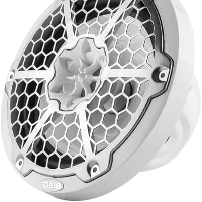 DS18 NXL-8MWH Hydro 8" 750 Watt 2-Way Marine Speakers with RGB LED - White image 3