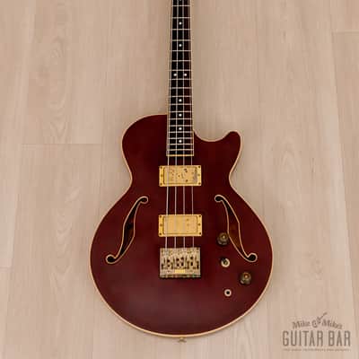 1988 Ibanez AB200 Artstar Vintage Semi-Hollow Bass Wine Red image 2