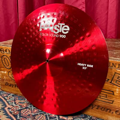22" Paiste Red Color Sound 900 Heavy Ride Cymbal 3458g image 2