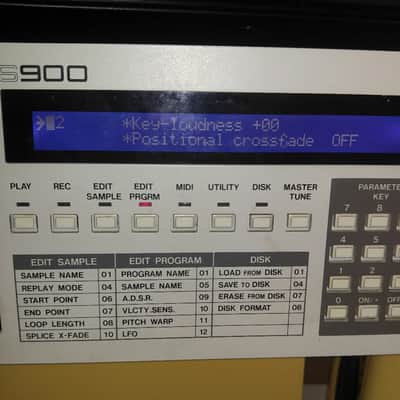 Akai S900 12-bit Sampler New Blue Screen working Great! Mpc 60 Converters image 1