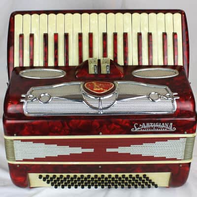 7628 - Candy Stripe S. Artigiana Castelfidardo Piano Accordion MM 34 80 image 2