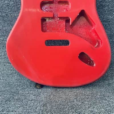 HSS Red Basswood Guitar Strat Style Body image 2