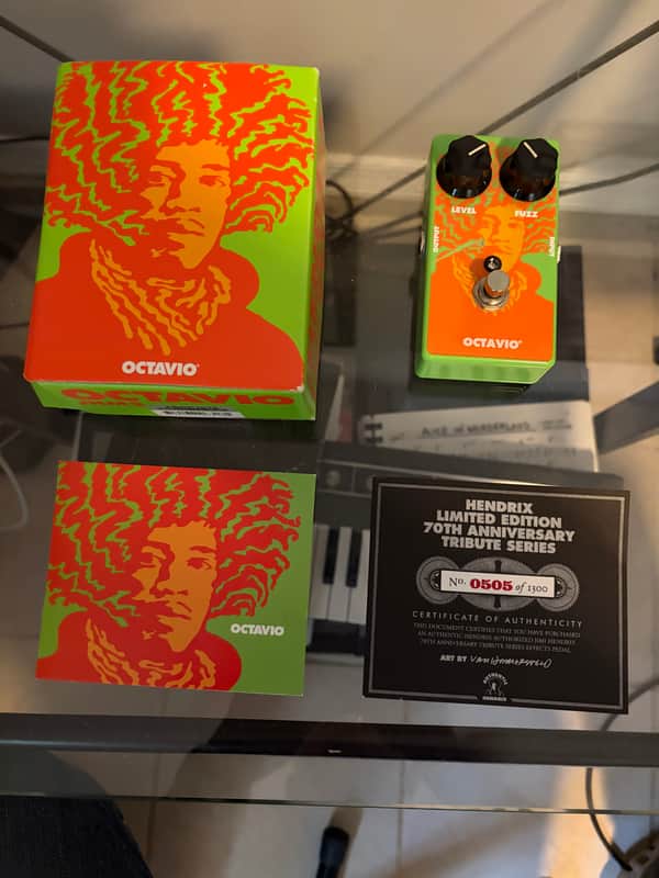 Dunlop JHM2 Jimi Hendrix Signature 70th Anniversary Octavio 2012 - Orange/Green image 1