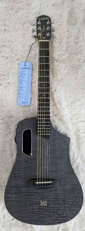 Tagima LUMI-X BK Black Smart Acoustic-Electric Guitar - Built-in Effects-B Stock image 1