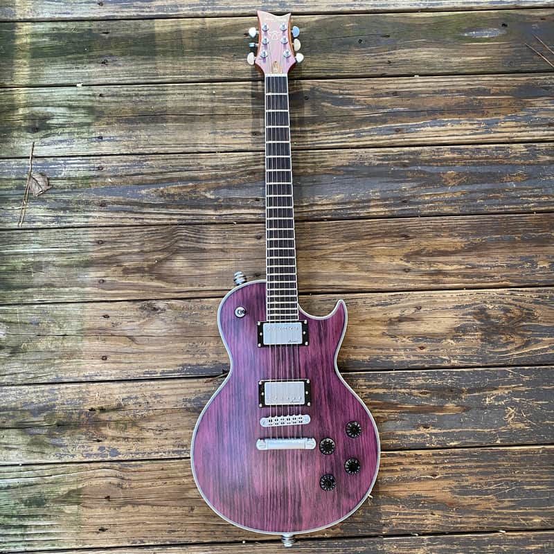 Harley Benton AguFish LTD Signature 2020 Purple Electric Guitar Hunter Engel roasted maple neck image 1
