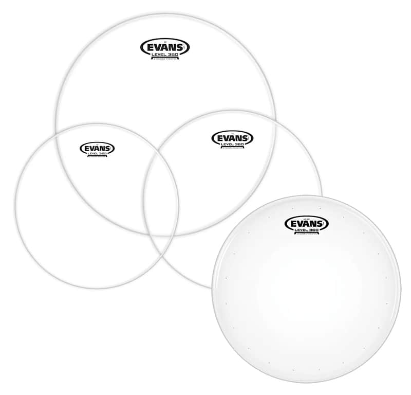 Evans EPP-G2HDD-S G2 Clear Standard (12/13/16") Drum Head Pack with 14" HD Dry Snare Batter image 1