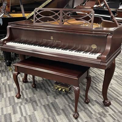 Steinway Model M 5'7" Chippendale Grand Piano 1997 (Restored) - Satin Mahogany image 1