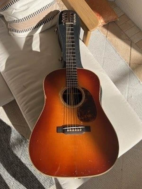 Pre-War Guitars Co. 12 Fret Dreadnought IRW w/Herringbone, Iced Tea Distress Level 2 image 1