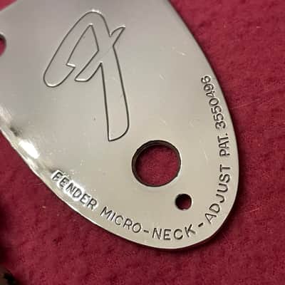vintage 1976 Fender neckplate for Stratocaster Jazz bass telecaster deluxe custom thinline neck plate 1978 1979 1980 1981 precision bass strat image 6