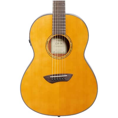 Yamaha CSF-TA TransAcoustic Parlor Acoustic Guitar, Vintage Natural, Open Box (Very Good) image 4