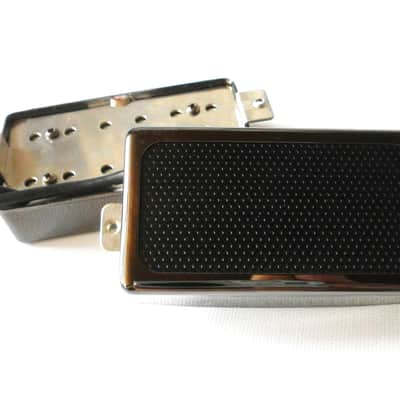 Humbucker Pickups SET BLACK CHROME / BLACK FOIL PAF Q Pickups Custom Shop Fits Gibson Epi Greco Ibanez image 7