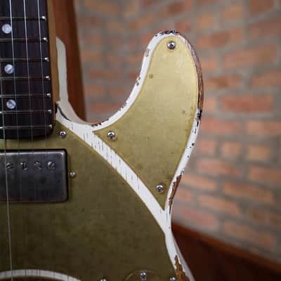 Paoletti Nancy Loft SH “Relic White Over Sunburst” Handcrafted Italian Reclaimed Chestnut Roasted Maple image 6