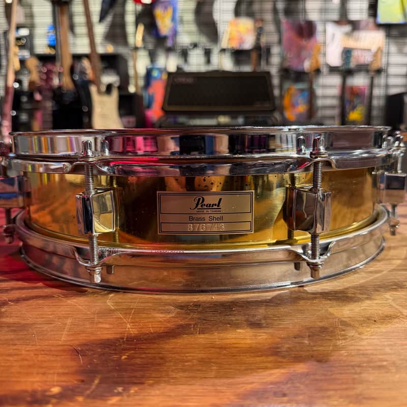 Pearl Brass Shell 13x3.5 Piccolo Snare Drum image 1