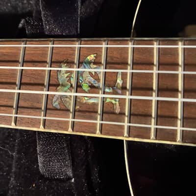 Kala KA-JTE Tenor Archtop Electric Ukulele TSB abalone Inlay 2012 - Tobacco Sunburst image 6